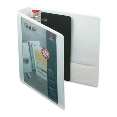 Cardinal Brands Cardinal XtraLife ClearVue Non-Stick Locking Slant-D Ring Binder, 2in, White 26320